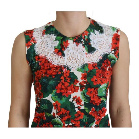Dolce & Gabbana Floral Print Sleeveless Top TSH8079 Women Multicolor Tops & - Picture 4 of 6